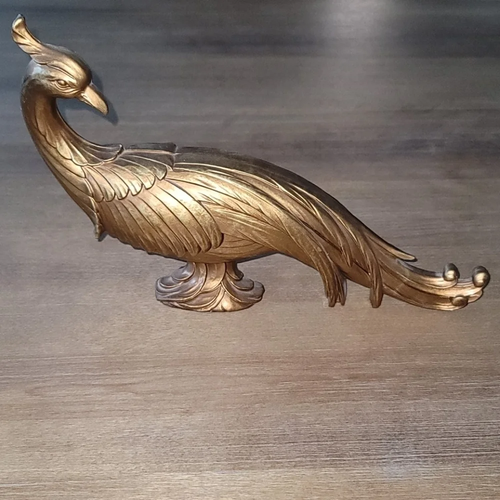 1960s Syroco Wood Phoenix Peacock Pheasant Birds - Picture 4 of 8